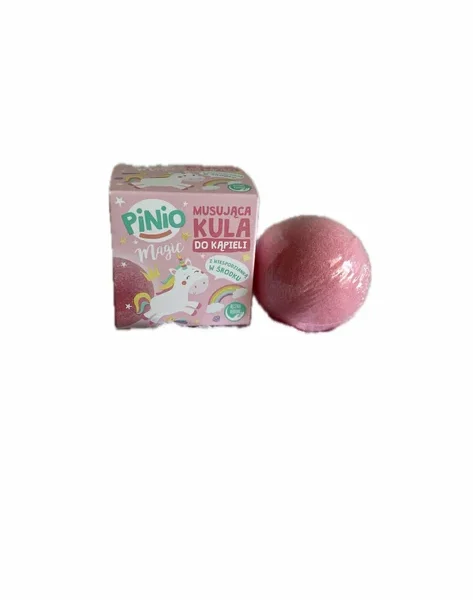 Бомбочка (сіль) у ванну Pinio Magic рожева для купання дітей (і дорослих) з іграшкою 140 г