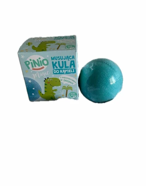 Бомбочка (сіль) у ванну Pinio Magic блакитна для купання дітей (і дорослих) з іграшкою 140 г