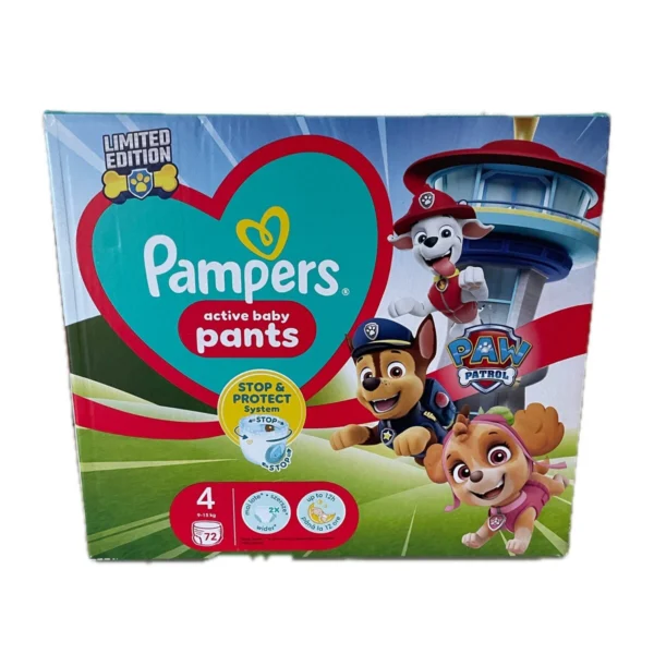 Підгузки-трусики Pampers Pants Щенячий патруль Розмір 4, 9-15 кг, 72 шт