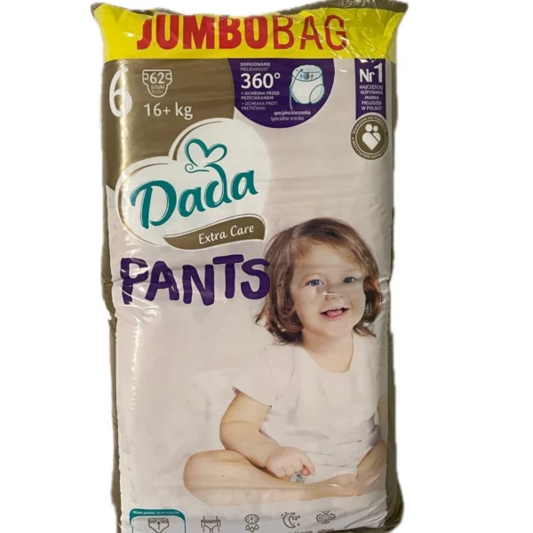 Трусики Dada Extra Care розмір 6 (16+кг) - 62шт JUMBO BAG