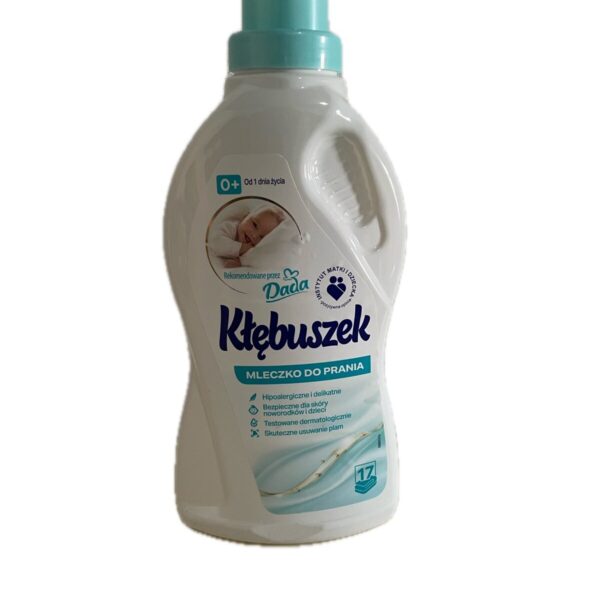 Дитяче молочко для прання Kłębuszek Dada Sensitive 0+ 1,52 л  для догляду за речами немовлят і людей з чутливою шкірою