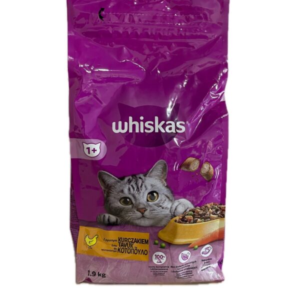 Сухий корм для дорослих кішок Whiskas з куркою 1,9 кг віскас