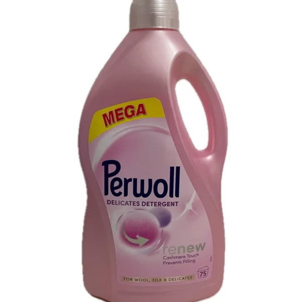 Засіб для прання Perwoll Renew Delicates Detergent для вовни, шовку та делікатних тканин, 75 циклів прання, 3.75 л