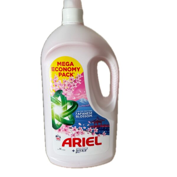 Гель для прання Ariel Japanese Blossom + Lenor 90 прань 4050 мл японський цвіт