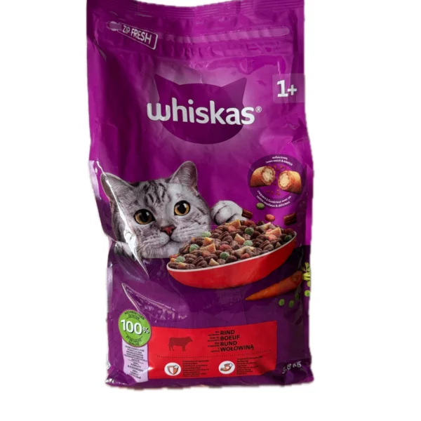 Сухий корм для котів Whiskas з яловичиною 3.8 кг